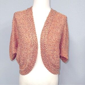 Women’s orange sequined INC Intl Concepts sz M shrug
